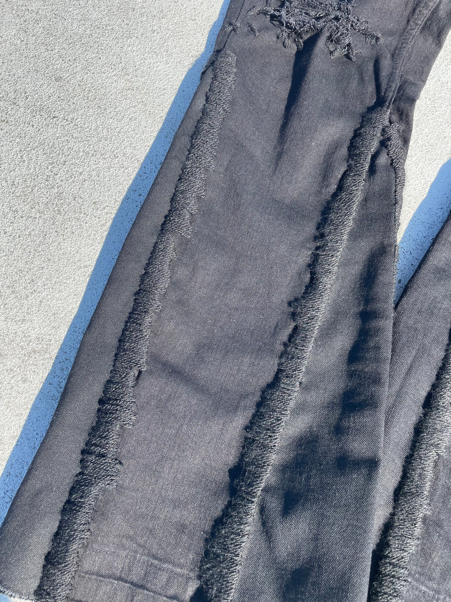 Jeans sprinkled with wool
