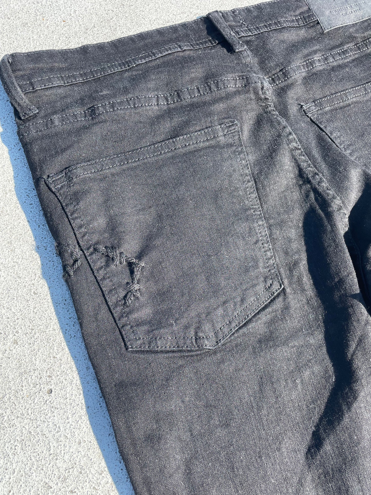 Jeans sprinkled with wool