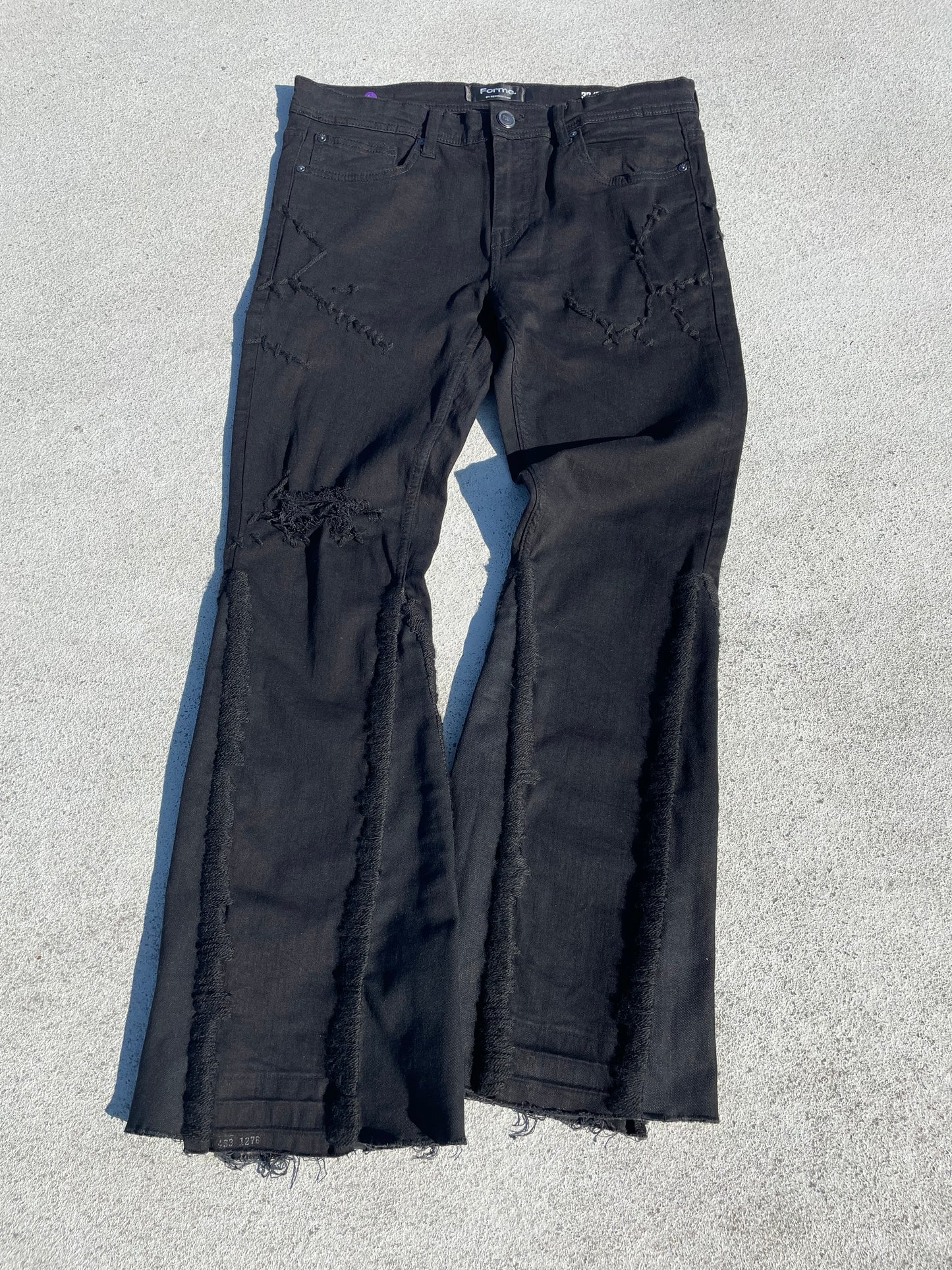 Jeans sprinkled with wool