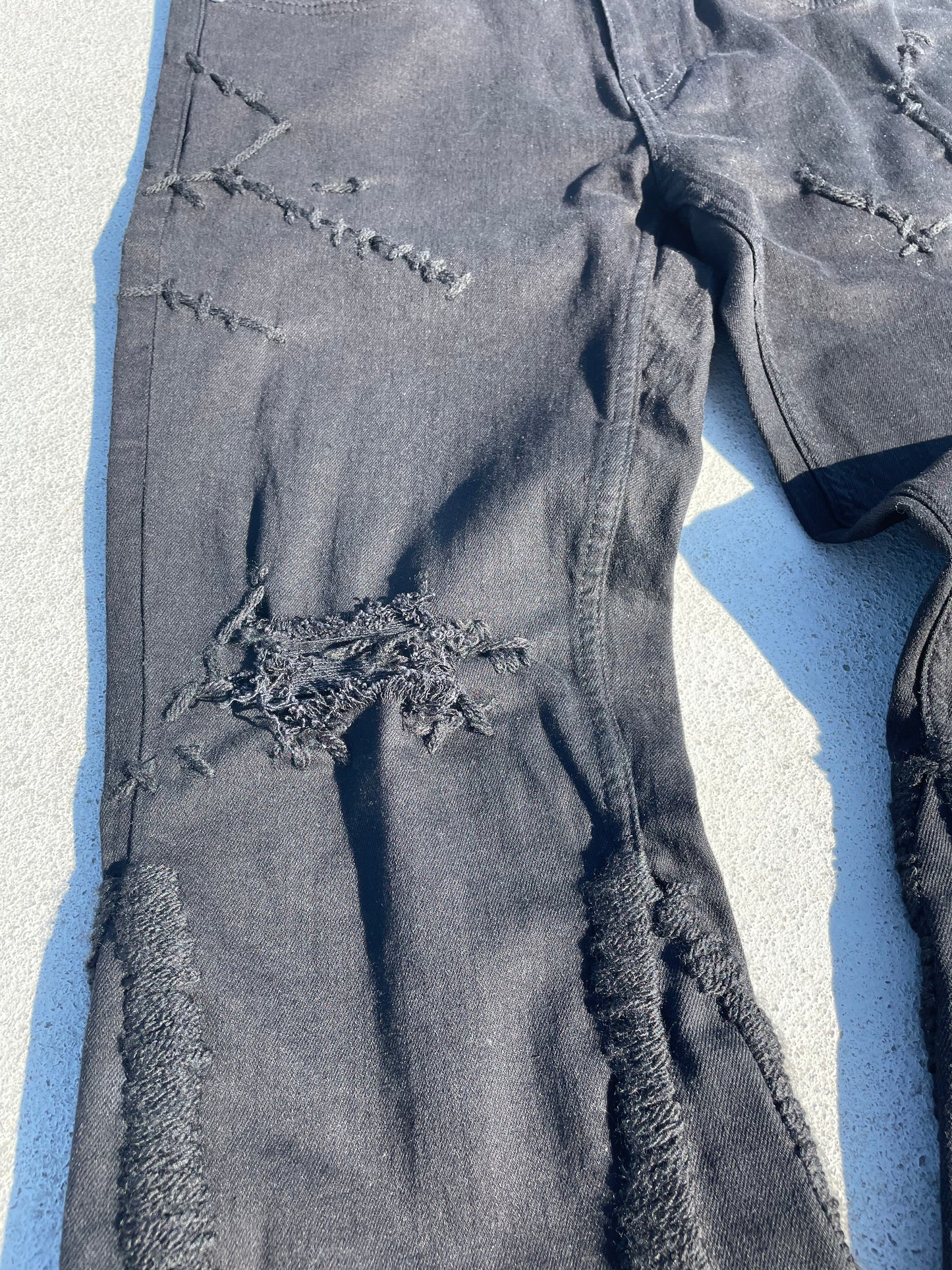 Jeans sprinkled with wool