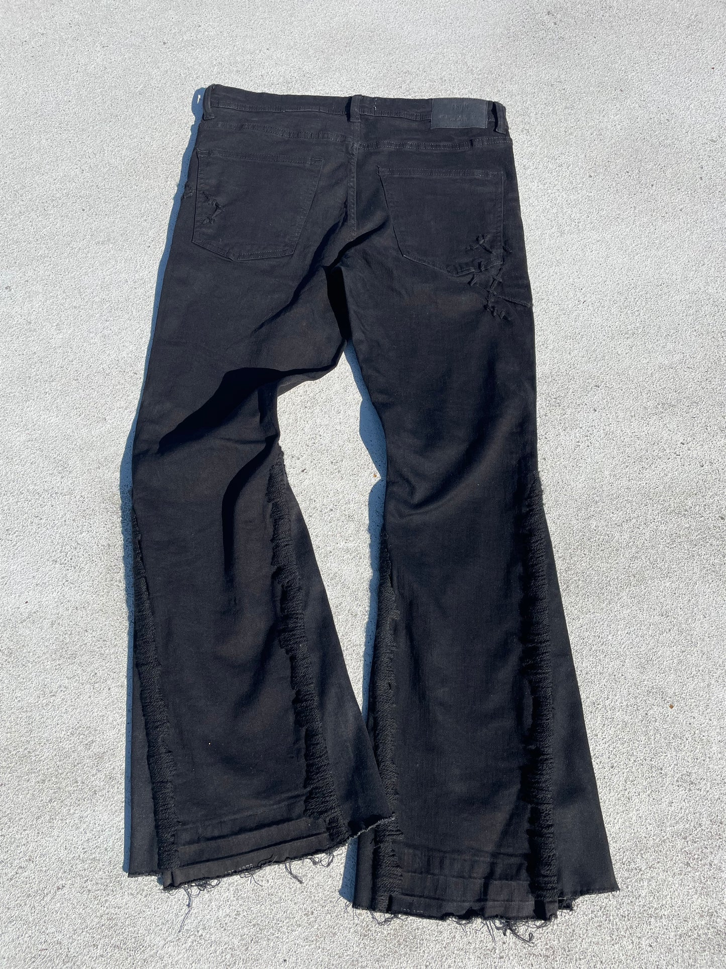Jeans sprinkled with wool